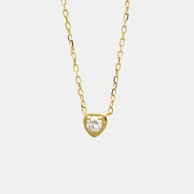 Pre-owned Cartier 18k Yellow Gold And Diamond Diamants Légers Pendant Necklace