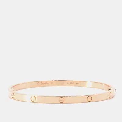 Pre-owned Cartier 18k Yellow Gold Love Bangle Bracelet