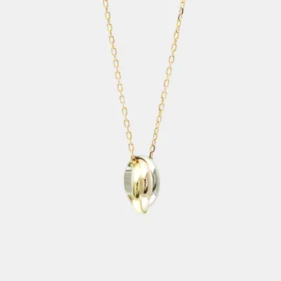 Pre-owned Cartier 18k Yellow Rose White Gold Trinity Pendant Necklace