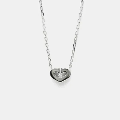 Pre-owned Cartier Heart Pendant Necklace In White