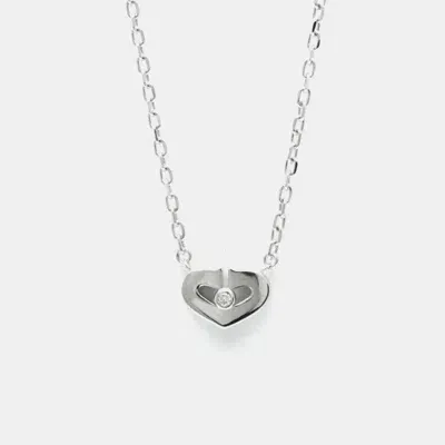 Pre-owned Cartier Heart Pendant Necklace In White