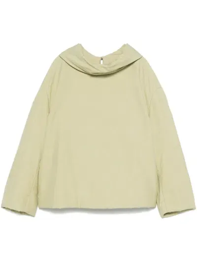 Carven Roll-neck Blouse In Green