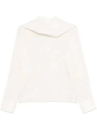 Carven Scarf-detail Blouse In Nude