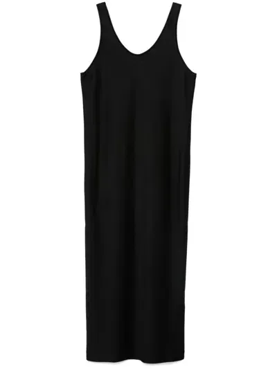 Carven Shift Maxi Dress In Black