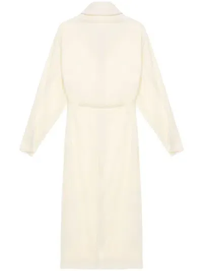 Carven Zip-up Maxi Dress In Beige