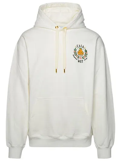 Casablanca Casa Way Hoodie In White