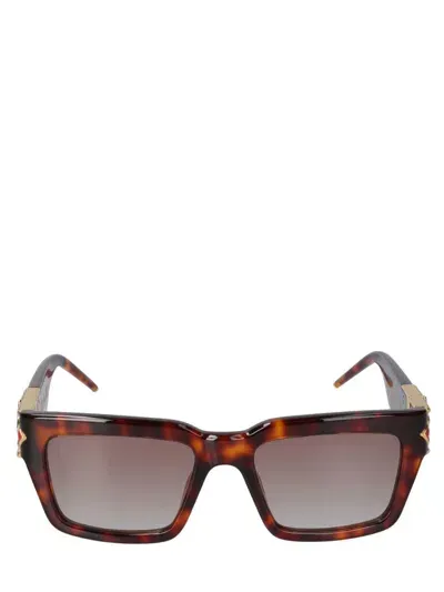 Casablanca Monogram Plaque Acetate Sunglasses In Brown