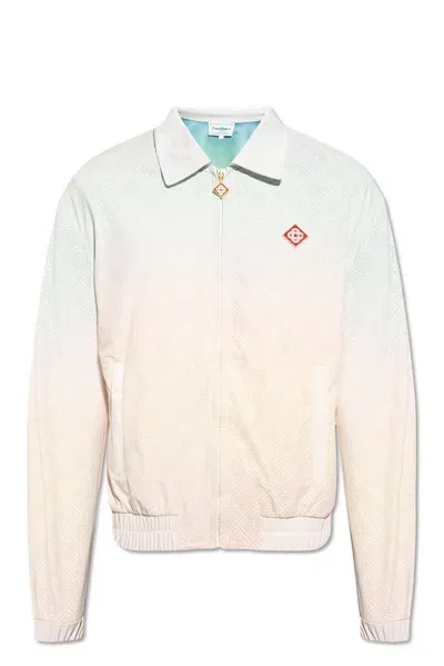 Casablanca Logo Patch Gradient Jacket In Multicolor