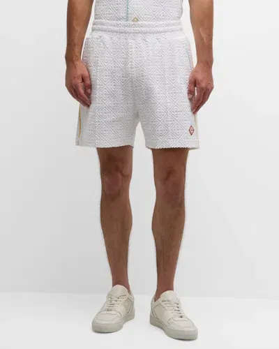 Casablanca Men's Mens Monogram Towelling Shorts In White