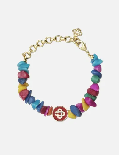 Casablanca Nigerian Pebble Stone Bracelet In Multicolor