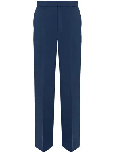 Casablanca Pressed-crease Tailored Trousers In Blue