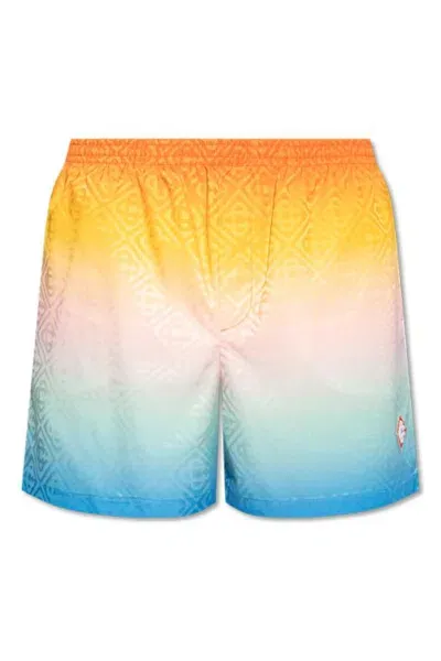 Casablanca Jacquard Swim Shorts In Multicolour