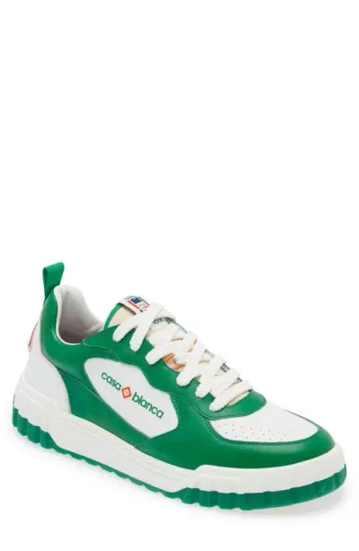 Casablanca Green And White Tennis Court Sneakers In Green White