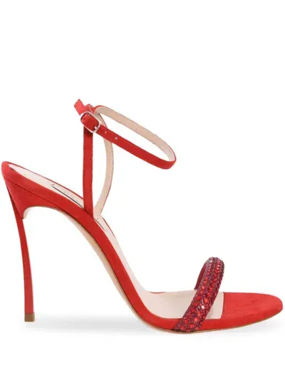 Casadei 100mm Blade Stratosphere Sandals In Red