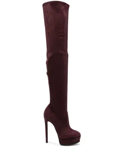 Casadei 150mm Flora Boots In Red