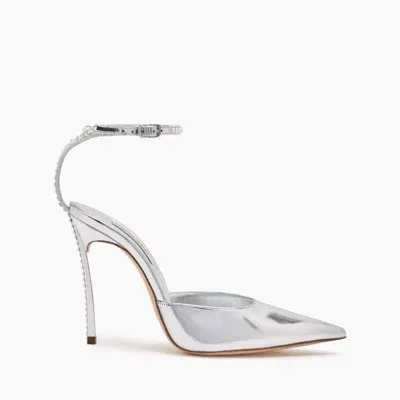 Casadei Alice Blade Slingback - Woman Pumps And Slingback Silver 41.5