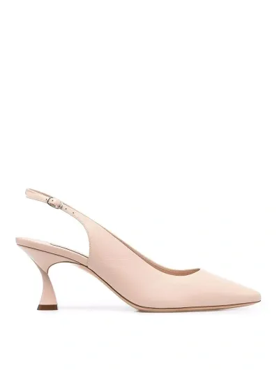 Casadei Slingback Leather Pumps In Neutrals