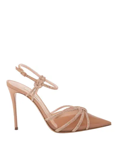 Casadei Leather Sandals In Beis