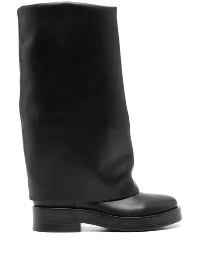 Casadei Mid Calf Boots In Black