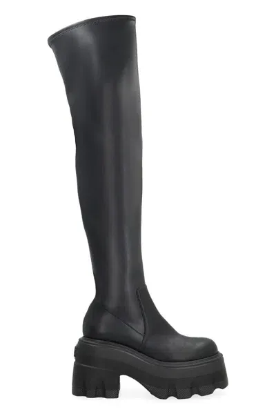 Casadei Over-the-knee Boots In Black