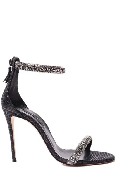 Casadei Scarlet Stratosphere Embellished Sandals In Black