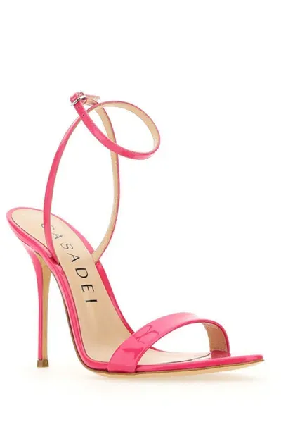 Casadei Scarlet Tiffany Ankle Strap Sandals In White