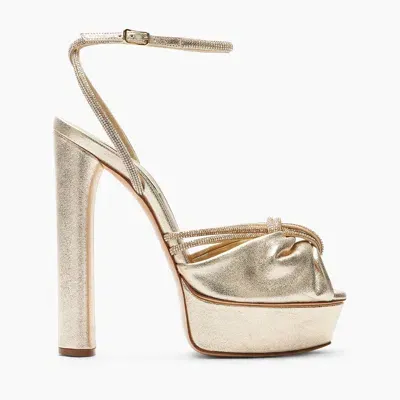 Casadei Taylor Flora Wonder Platform Sandals - Woman Platforms Platinum 39.5