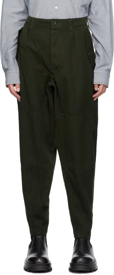 Casey Casey Khaki Mupo Cargo Pants In Dark Khaki