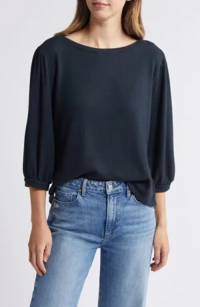 Caslonr Caslon(r) Cozy Knit Top In Black