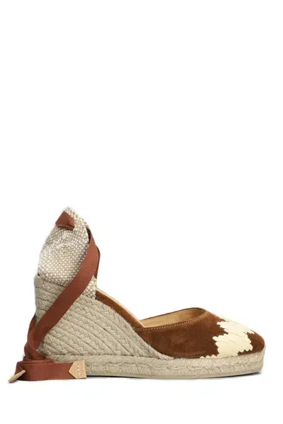 Castaã±er Castañer Cande Ankle Strap Wedge Espadrilles In Brown