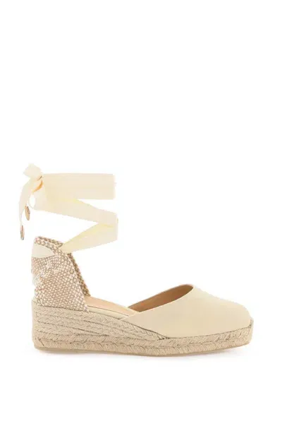 Castaã±er Carina Wedge Espadrillas In Ivory