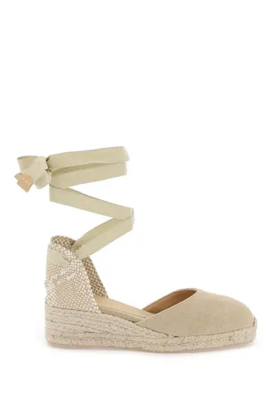 Castaã±er Carina Wedge Espadrillas In Beige