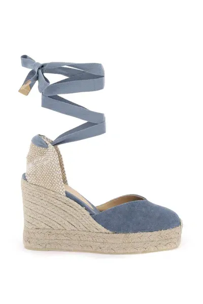 Castaã±er Chiara 110mm Wedge Espadrilles In Blue