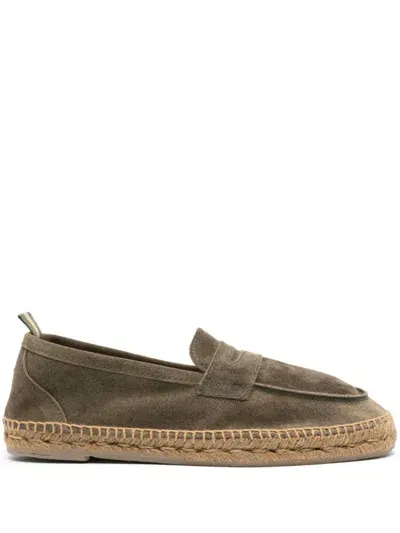 Castaã±er Nacho Suede Espadrilles In Green