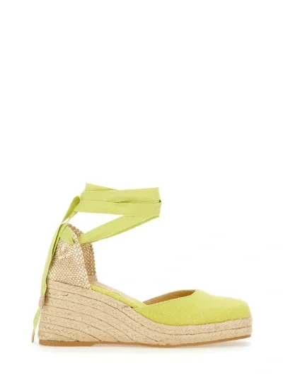 Castaã±er Tina 60mm Wedge Espadrilles In Yellow