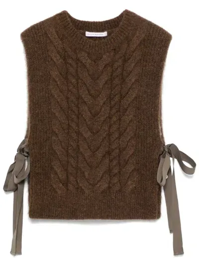 Cecilie Bahnsen Aly Vest In Brown