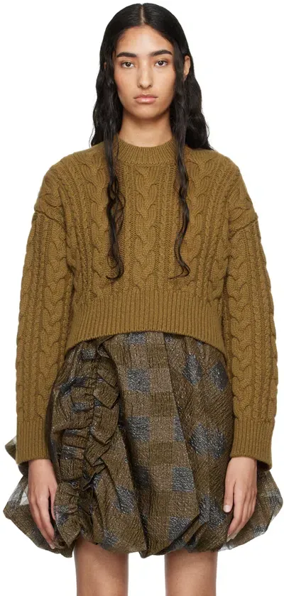 Cecilie Bahnsen Brown Vibeke Sweater In Light Brown