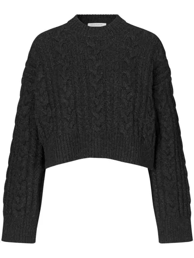 Cecilie Bahnsen Cable-knit Jumper In Grey