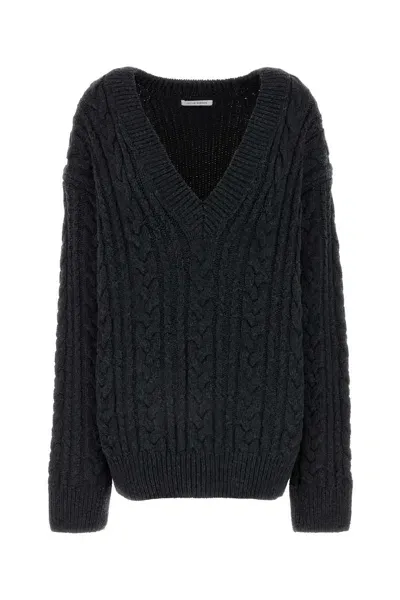 Cecilie Bahnsen Charcoal Wool Oversize Alia Sweater In Charcoalgrey