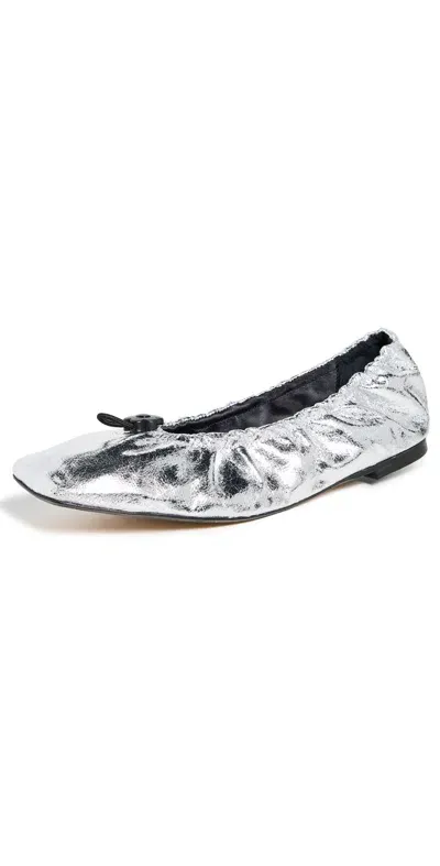 Cecilie Bahnsen Orbella Ballet Flats Silver