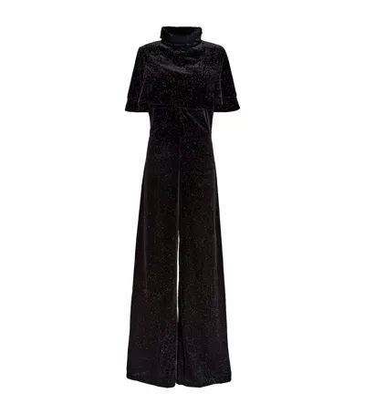 Celia Kritharioti Velvet Jumpsuit In Black