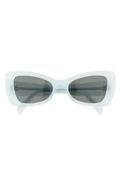 Celine Bold 3 Dots 54mm Butterfly Sunglasses In Light Blue