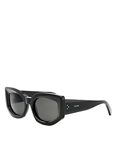 Celine Bold 3 Dots Butterfly Sunglasses, 54mm In Black/gray Solid