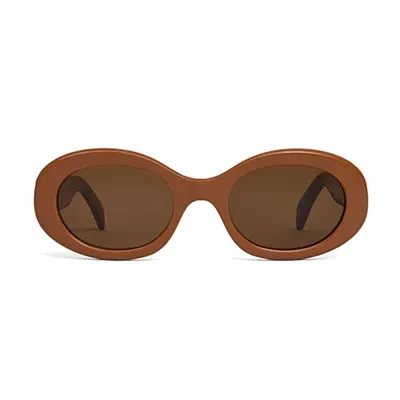 Celine Cl40194u 45e Sunglasses In Marrone