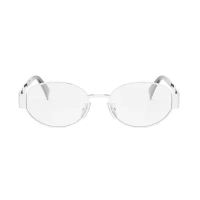 Celine Cl50140u 016 Silver Gloves In Argento