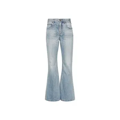 Celine Cotton Denim Jeans In Blue