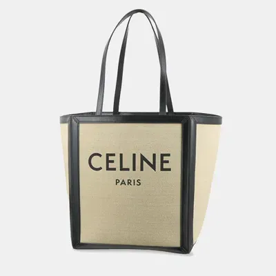 Pre-owned Celine Large Vertical Square Cabas Tote In Beige