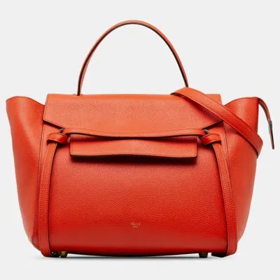 Pre-owned Celine Mini Belt Bag In Red