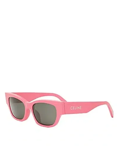 Celine Monochroms Cat Eye Sunglasses, 54mm In Pink/gray Solid