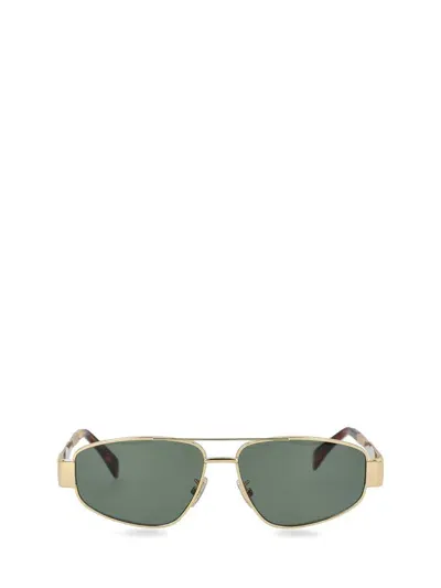 Celine Pilot Frame Sunglasses In Animal Print